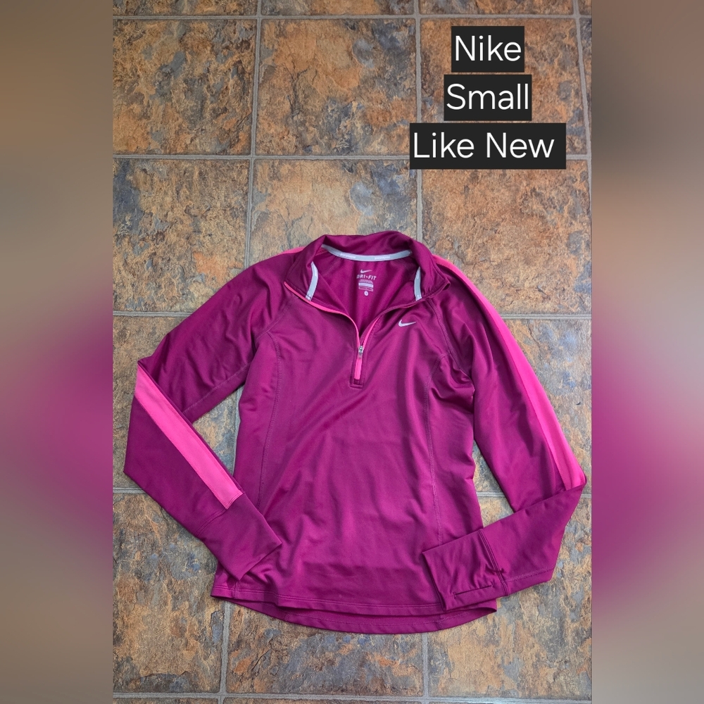 Nike Women's Magenta Quarter-Zip Sweatshirt